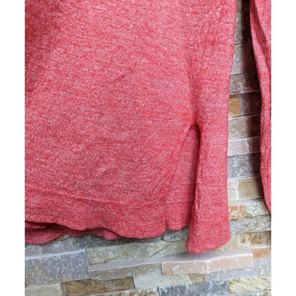 J. Crew Lightweight Wool/Linen Blend Coral Sweater V-Neck Women's Size Medium - Picture 4 of 5